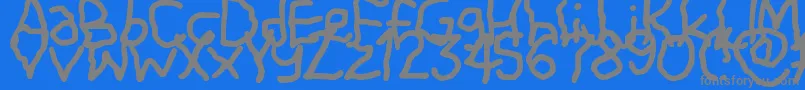 Shiver Font – Gray Fonts on Blue Background
