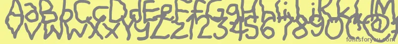 Shiver Font – Gray Fonts on Yellow Background