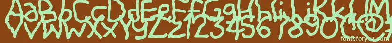 Шрифт Shiver – зелёные шрифты на коричневом фоне