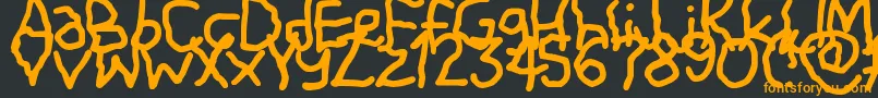 Shiver Font – Orange Fonts on Black Background