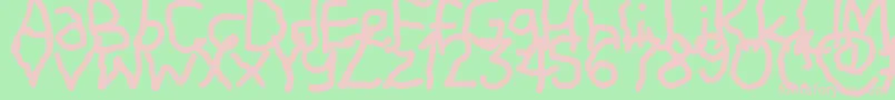 Shiver Font – Pink Fonts on Green Background