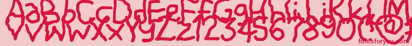 Shiver Font – Red Fonts on Pink Background