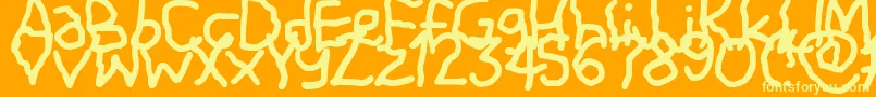 Shiver Font – Yellow Fonts on Orange Background