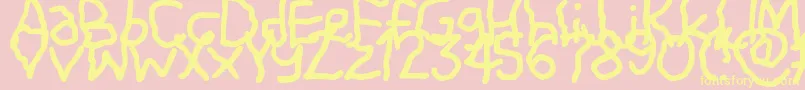 Shiver Font – Yellow Fonts on Pink Background