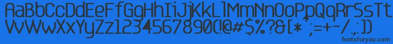 Base 5 Font – Black Fonts on Blue Background