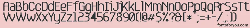 Base 5 Font – Black Fonts on Pink Background