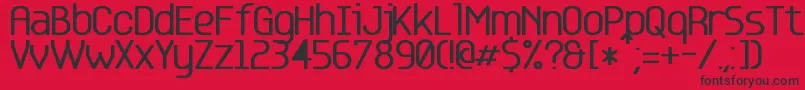 Base 5 Font – Black Fonts on Red Background