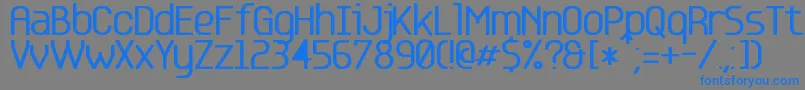 フォントBase 5 – 灰色の背景に青い文字