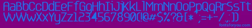 Base 5 Font – Blue Fonts on Purple Background