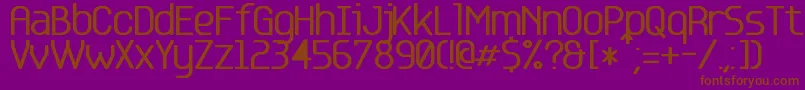 Base 5 Font – Brown Fonts on Purple Background