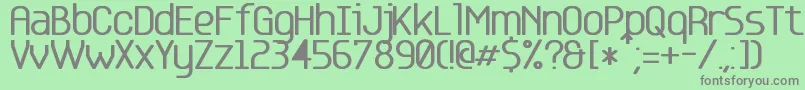 フォントBase 5 – 緑の背景に灰色の文字