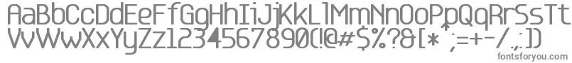 フォントBase 5 – 白い背景に灰色の文字