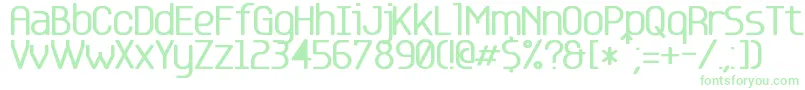 Base 5 Font – Green Fonts on White Background