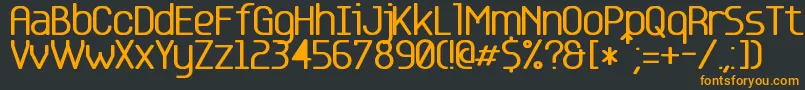 Base 5 Font – Orange Fonts on Black Background