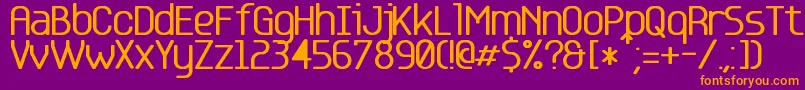 Base 5 Font – Orange Fonts on Purple Background