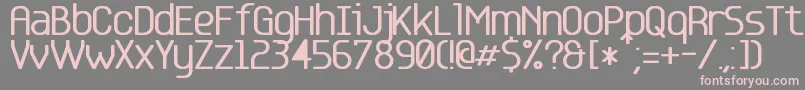 Base 5 Font – Pink Fonts on Gray Background