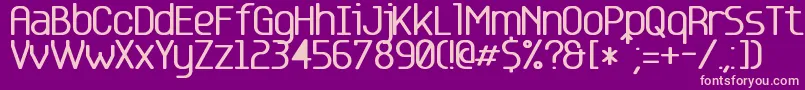 Base 5 Font – Pink Fonts on Purple Background