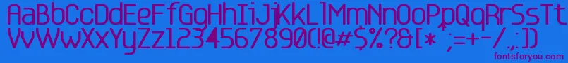 Base 5 Font – Purple Fonts on Blue Background