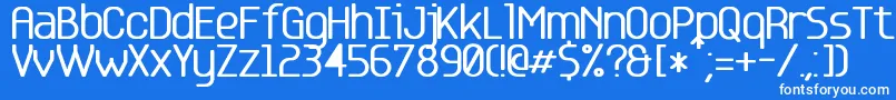 フォントBase 5 – 青い背景に白い文字