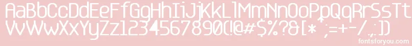 Base 5 Font – White Fonts on Pink Background