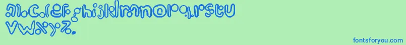 Aliencrops Font – Blue Fonts on Green Background