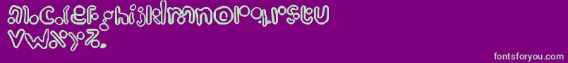 Aliencrops Font – Green Fonts on Purple Background