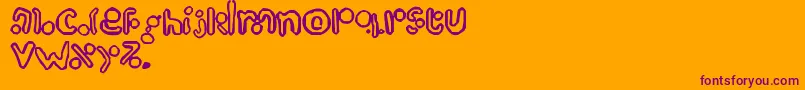 Aliencrops Font – Purple Fonts on Orange Background