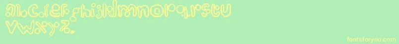 Aliencrops Font – Yellow Fonts on Green Background