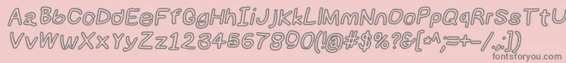 Numbbunnybkoutita Font – Gray Fonts on Pink Background