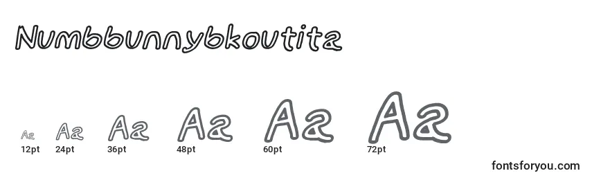 Размеры шрифта Numbbunnybkoutita