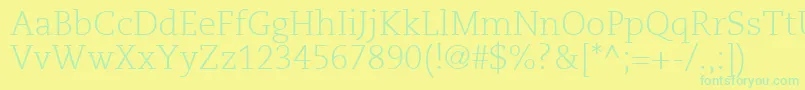 Police MonologueLightSsiLight – polices vertes sur fond jaune