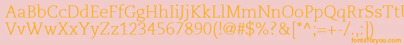 MonologueLightSsiLight Font – Orange Fonts on Pink Background