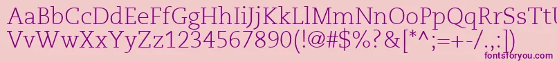 MonologueLightSsiLight Font – Purple Fonts on Pink Background