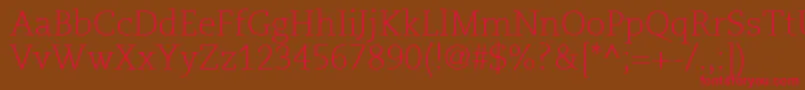 MonologueLightSsiLight Font – Red Fonts on Brown Background