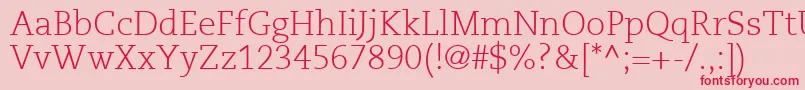 More about MonologueLightSsiLight Font MonologueLightSsiLight Font – Red Fonts on Pink Background
