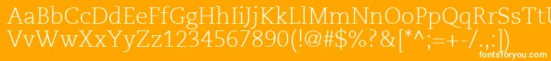 MonologueLightSsiLight Font – White Fonts on Orange Background
