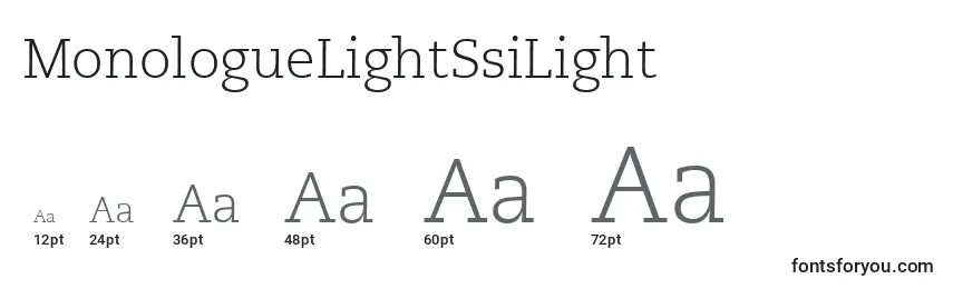 MonologueLightSsiLight Font Sizes