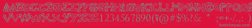 RaslaniHoOh Font – Gray Fonts on Red Background