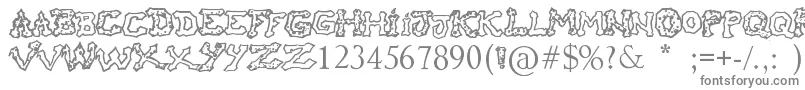RaslaniHoOh-Schriftart – Graue Schriften auf weißem Hintergrund