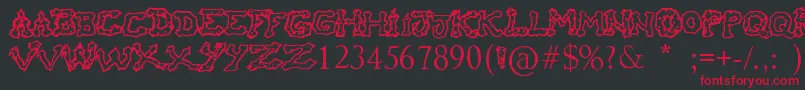 RaslaniHoOh Font – Red Fonts on Black Background