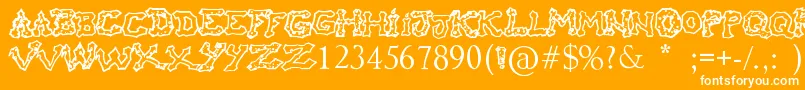 フォントRaslaniHoOh – オレンジの背景に白い文字