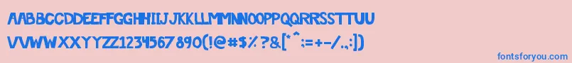 Offthedrugs Font – Blue Fonts on Pink Background