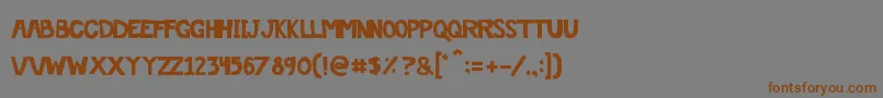 Offthedrugs Font – Brown Fonts on Gray Background