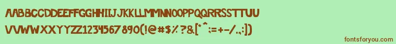 Offthedrugs Font – Brown Fonts on Green Background