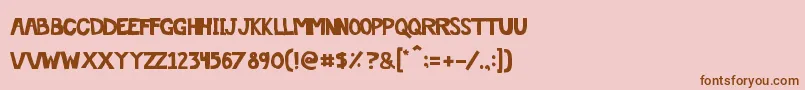 Offthedrugs Font – Brown Fonts on Pink Background