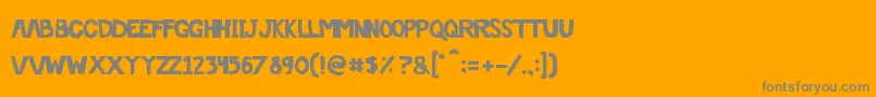 Offthedrugs Font – Gray Fonts on Orange Background