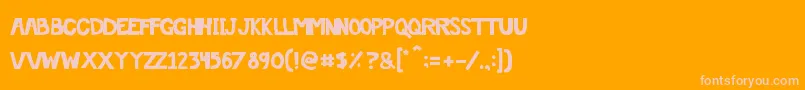 Offthedrugs Font – Pink Fonts on Orange Background