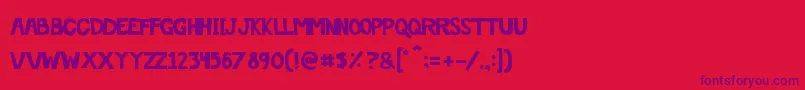 Offthedrugs Font – Purple Fonts on Red Background