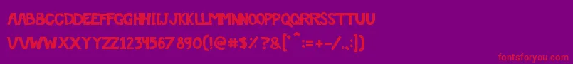 Offthedrugs Font – Red Fonts on Purple Background