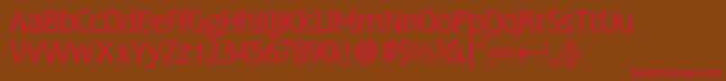 FlemingLightRegular Font – Red Fonts on Brown Background